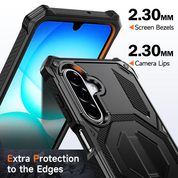 For Galaxy A16 / A17 / A26 5G Hidden Metal Holder Magnetic Shockproof Phone Case