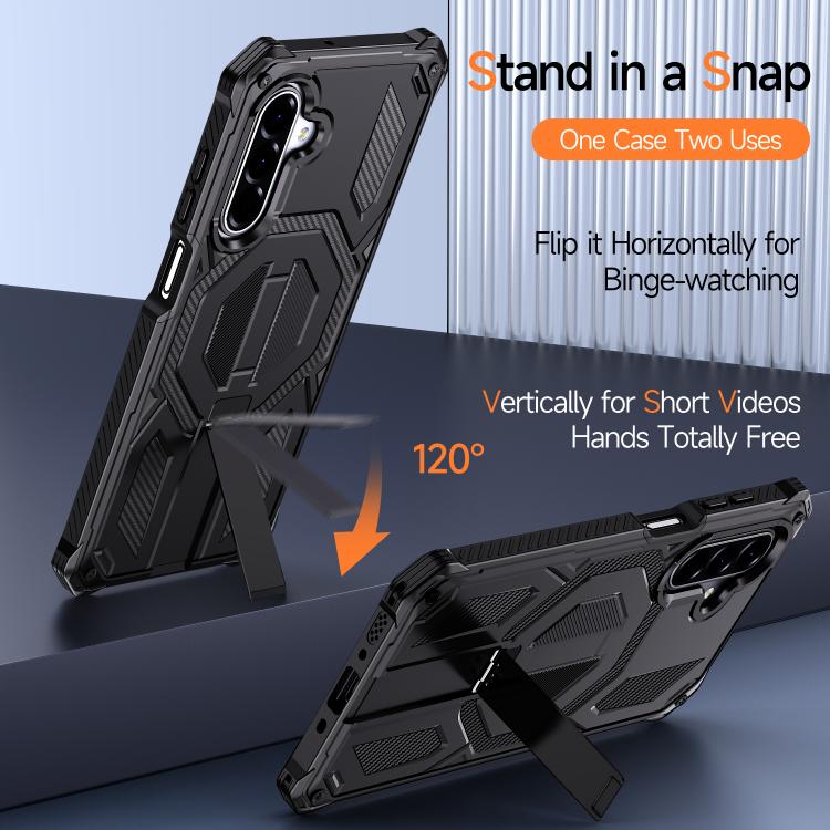 For Galaxy A16 / A17 / A26 5G Hidden Metal Holder Magnetic Shockproof Phone Case