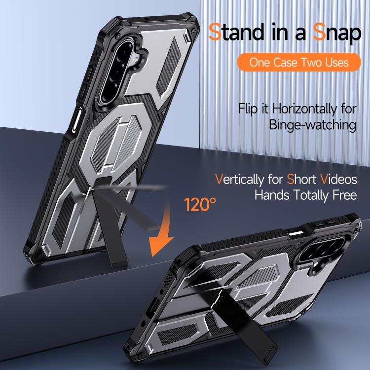 For Galaxy A16 / A17 / A26 5G Hidden Metal Holder Magnetic Shockproof Phone Case