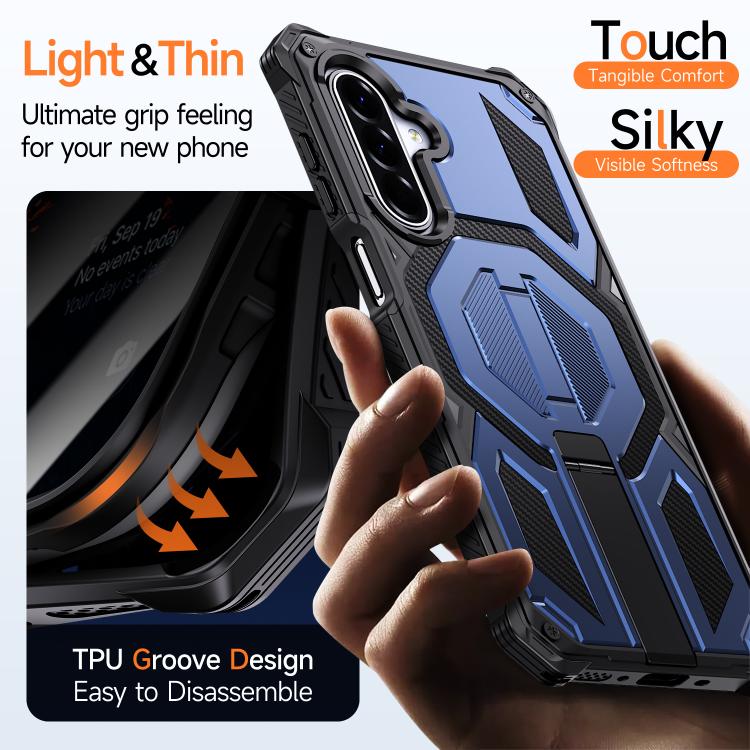 For Galaxy A16 / A17 / A26 5G Hidden Metal Holder Magnetic Shockproof Phone Case
