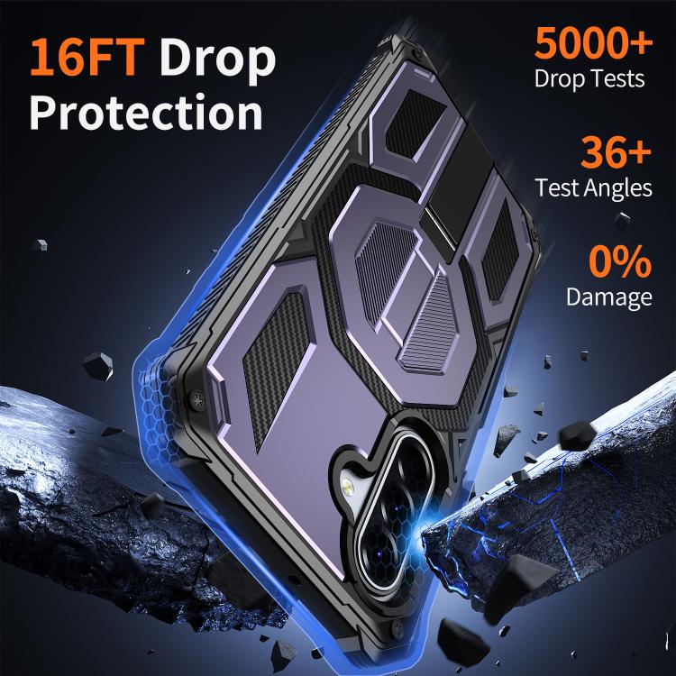 For Galaxy A16 / A17 / A26 5G Hidden Metal Holder Magnetic Shockproof Phone Case