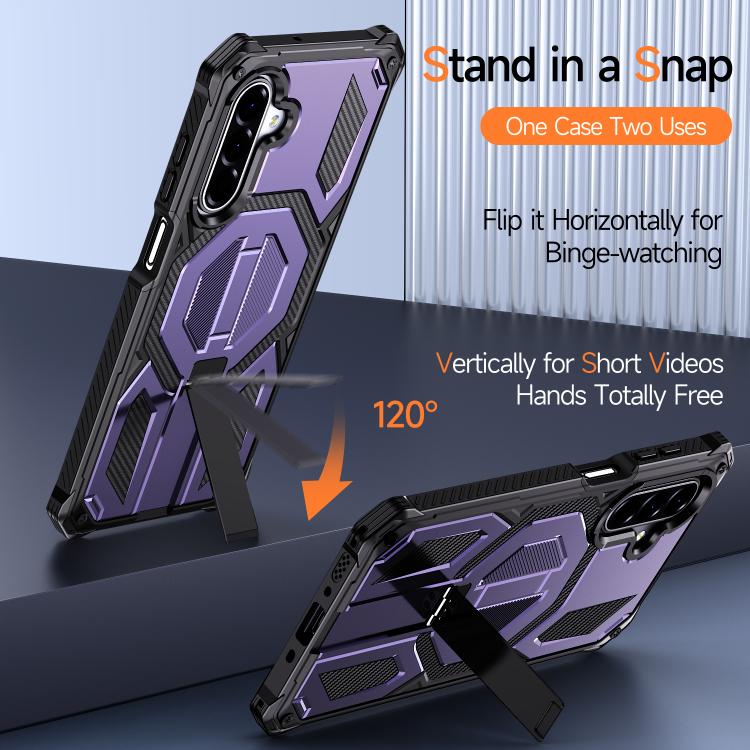 For Galaxy A16 / A17 / A26 5G Hidden Metal Holder Magnetic Shockproof Phone Case