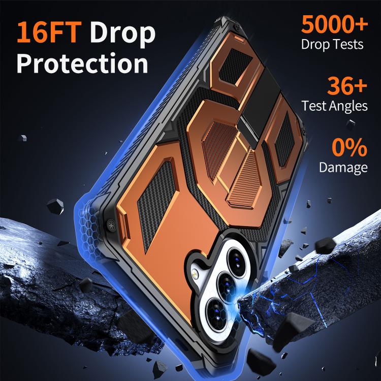For Galaxy A57 5G Hidden Metal Holder Magnetic Shockproof Phone Case