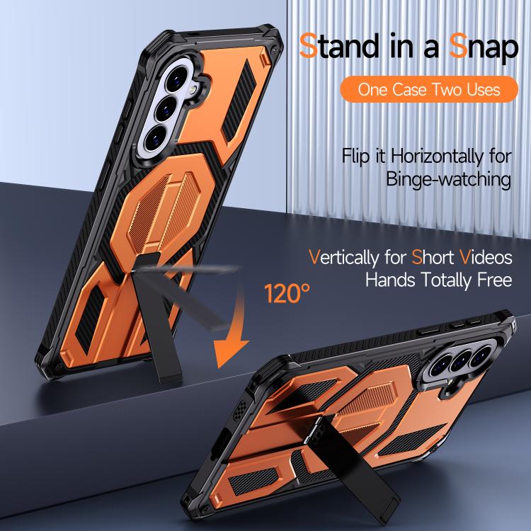 For Galaxy A57 5G Hidden Metal Holder Magnetic Shockproof Phone Case