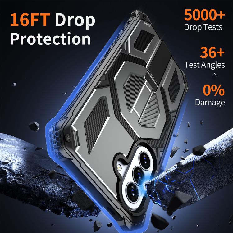 For Galaxy A57 5G Hidden Metal Holder Magnetic Shockproof Phone Case