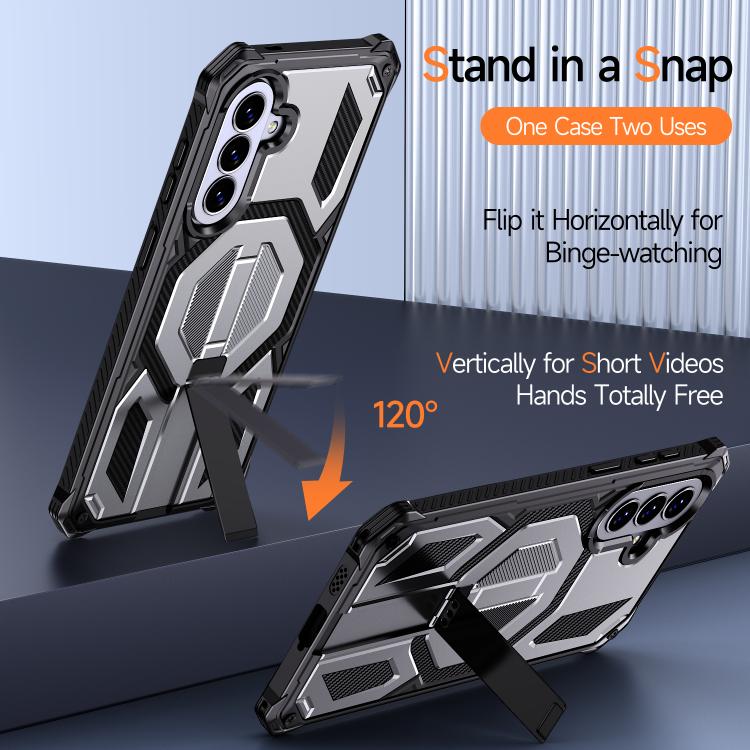 For Galaxy A57 5G Hidden Metal Holder Magnetic Shockproof Phone Case
