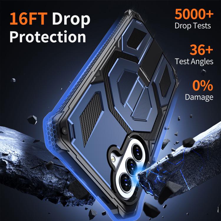 For Galaxy A57 5G Hidden Metal Holder Magnetic Shockproof Phone Case