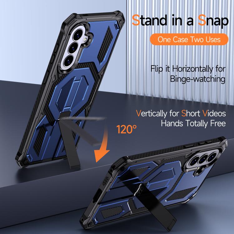 For Galaxy A57 5G Hidden Metal Holder Magnetic Shockproof Phone Case