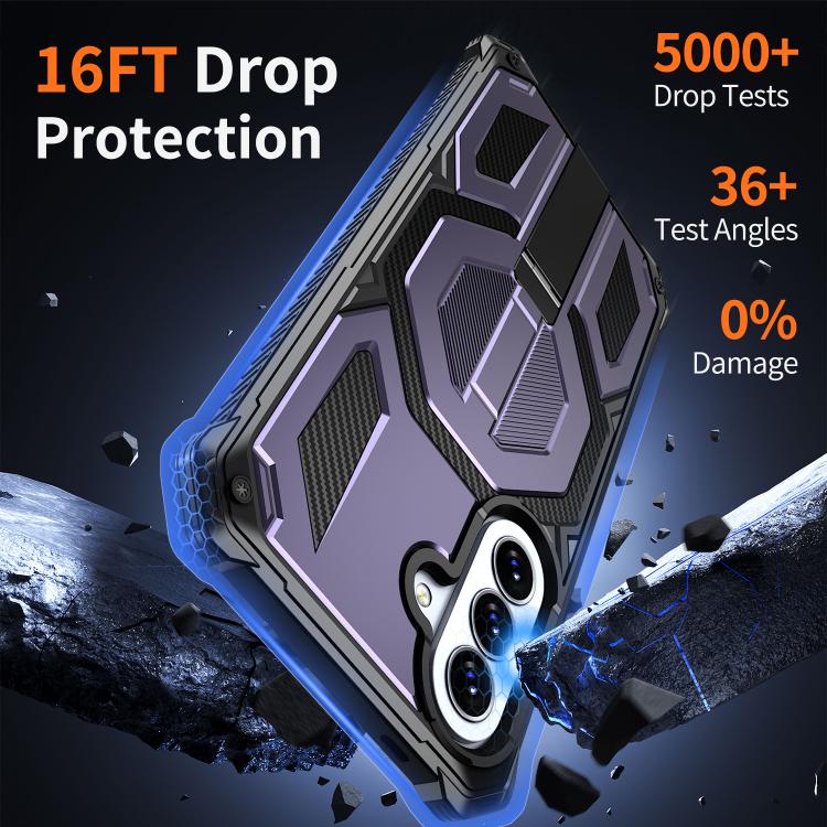 For Galaxy A57 5G Hidden Metal Holder Magnetic Shockproof Phone Case