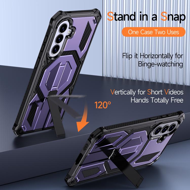 For Galaxy A57 5G Hidden Metal Holder Magnetic Shockproof Phone Case