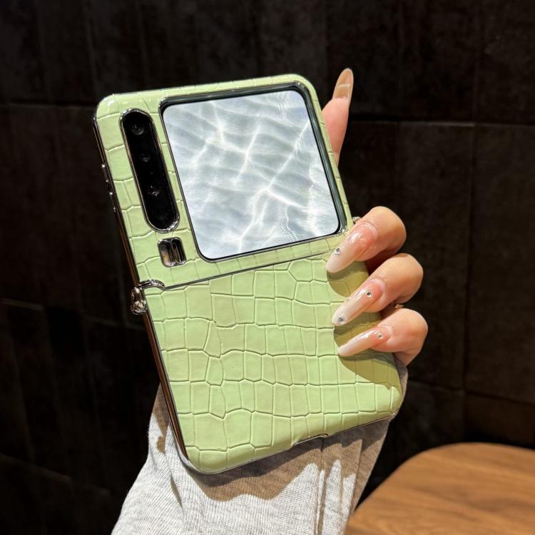 For Huawei Pura X Bamboo Knot Pattern Shockproof Vegan Leather Phone Case