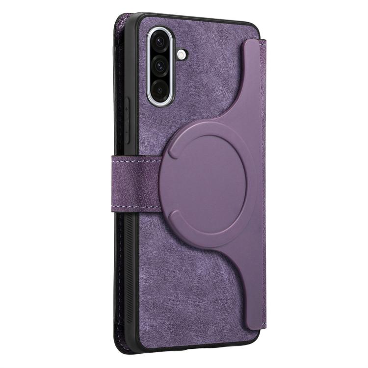 For Galaxy M56 5G CaseNeo MagSafe RFID Anti-theft Zipper Wallet Retro Leather Phone Case