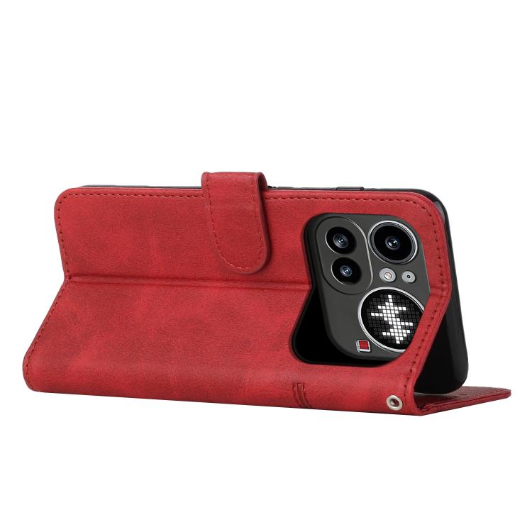 For Nothing Phone 4a Pro Stitching Calf Texture Buckle Leather Phone Case
