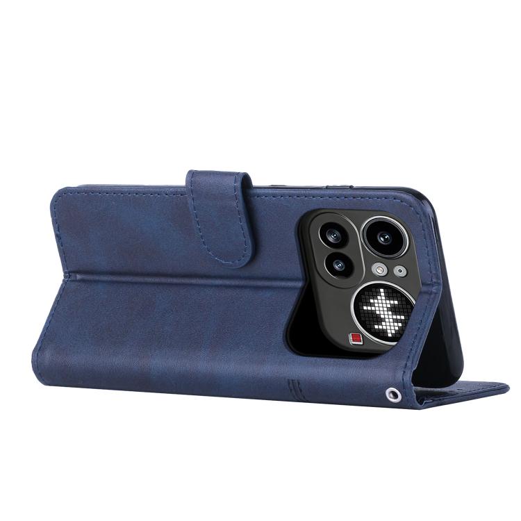For Nothing Phone 4a Pro Stitching Calf Texture Buckle Leather Phone Case