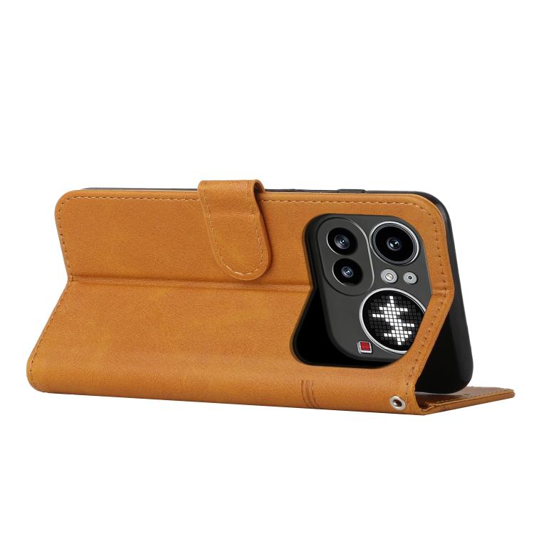For Nothing Phone 4a Pro Stitching Calf Texture Buckle Leather Phone Case