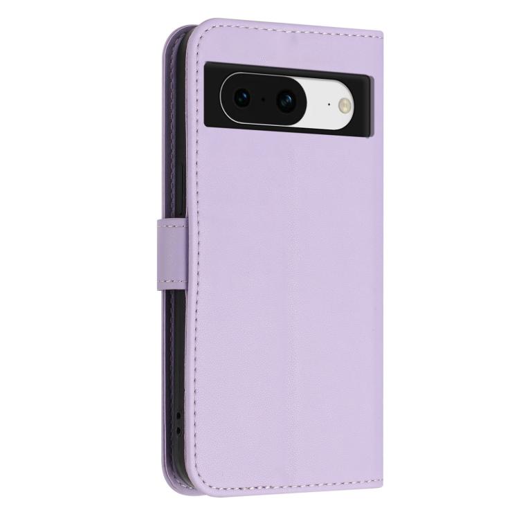 For Google Pixel 8 Glitter Butterfly Zipper Vegan Leather Phone Case with Wrist Strap