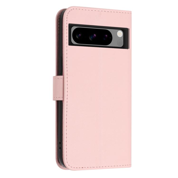 For Google Pixel 8 Pro Glitter Butterfly Zipper Vegan Leather Phone Case with Wrist Strap
