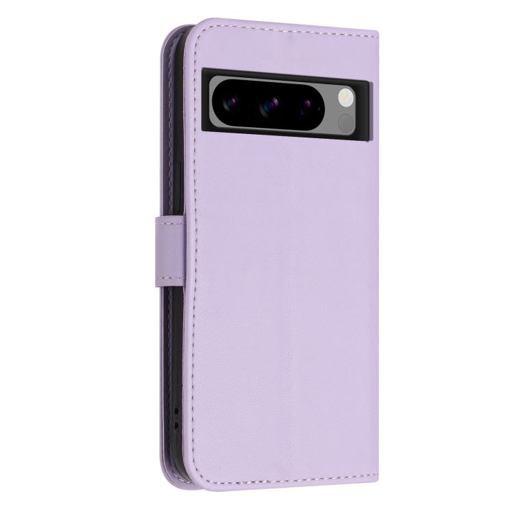 For Google Pixel 8 Pro Glitter Butterfly Zipper Vegan Leather Phone Case with Wrist Strap