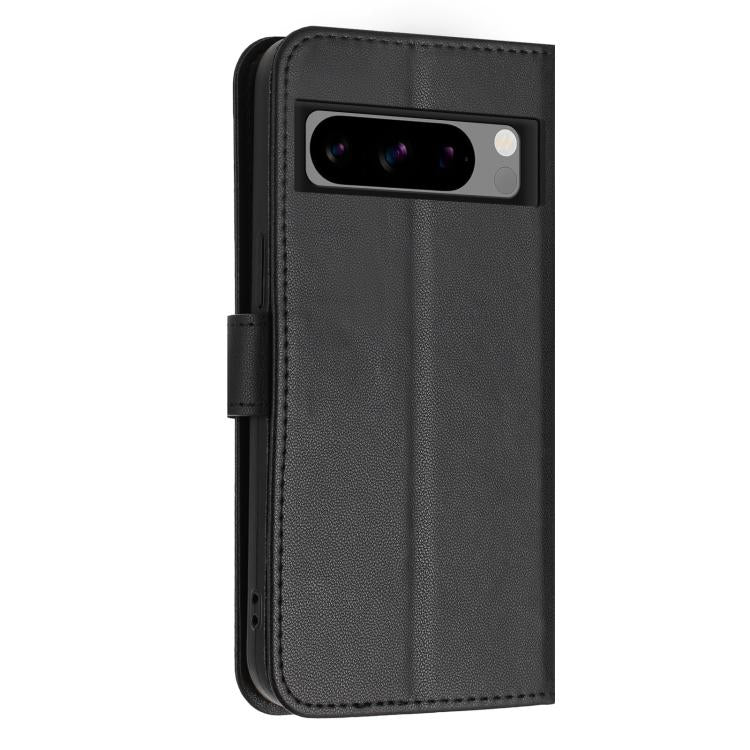For Google Pixel 8 Pro Glitter Butterfly Zipper Vegan Leather Phone Case with Wrist Strap