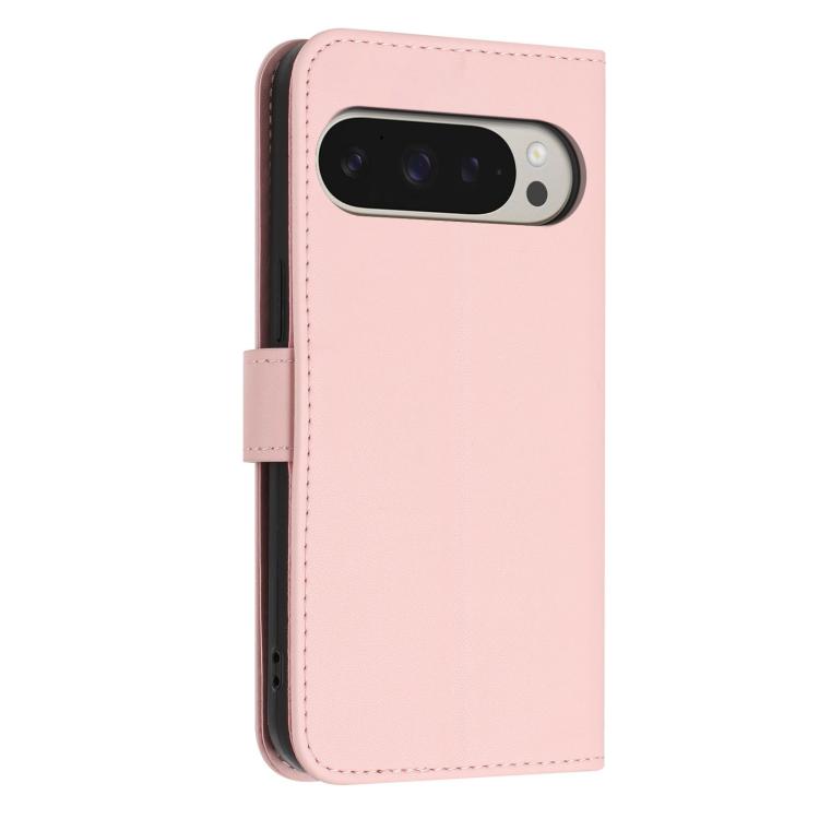 For Google Pixel 10 Pro XL / 9 Pro XL 5G Glitter Butterfly Zipper Vegan Leather Phone Case with Wrist Strap