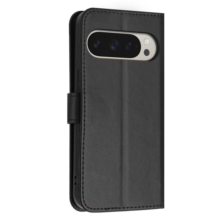 For Google Pixel 10 Pro XL / 9 Pro XL 5G Glitter Butterfly Zipper Vegan Leather Phone Case with Wrist Strap