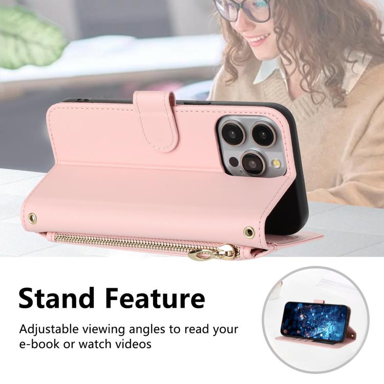 For Google Pixel 10a Glitter Butterfly Zipper Vegan Leather Phone Case with Wrist Strap