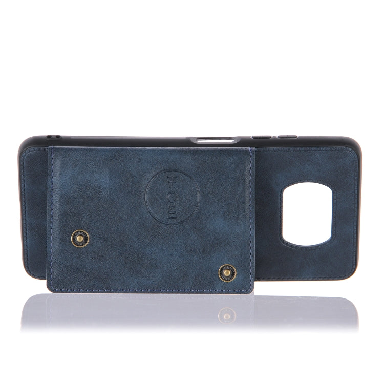 For Xiaomi Poco X3 Double Buckle PU + TPU Shockproof Magnetic Protective Case with Card Slots & Holder