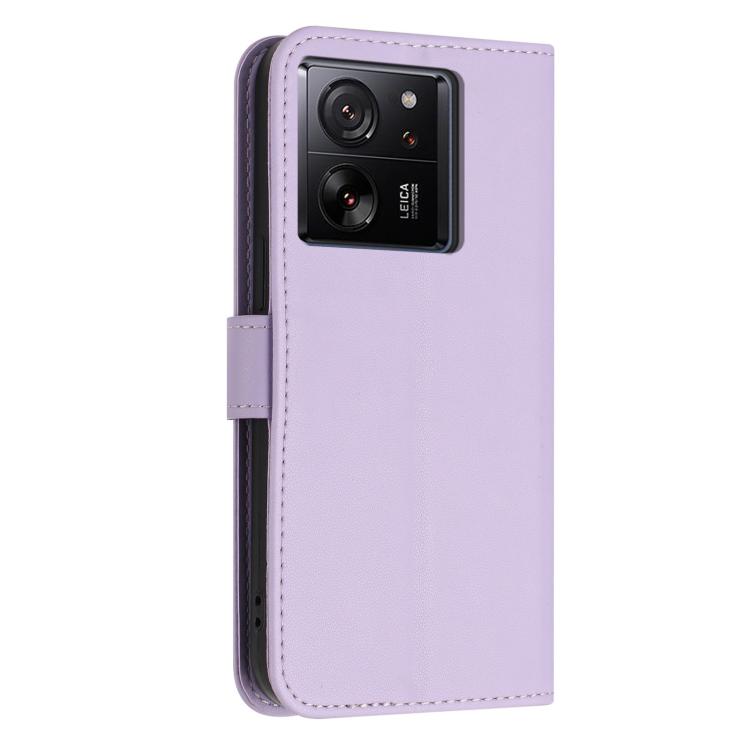 For Xiaomi 13T / 13T Pro / Redmi K60 Ultra Glitter Butterfly Zipper Vegan Leather Phone Case with Wrist Strap