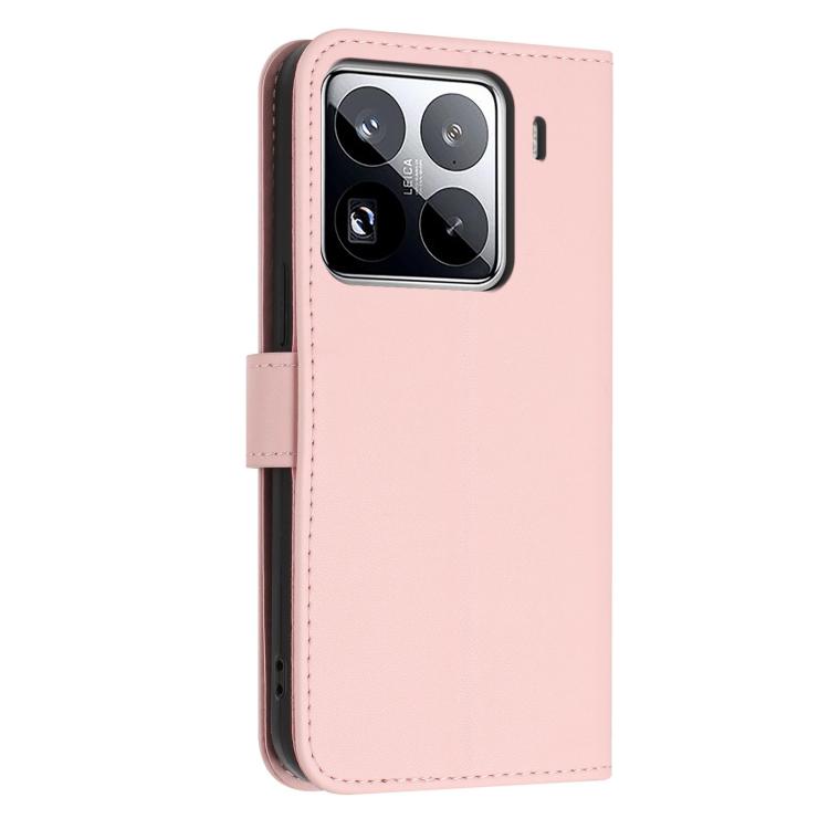 For Xiaomi 15 Pro Glitter Butterfly Zipper Vegan Leather Phone Case with Wrist Strap