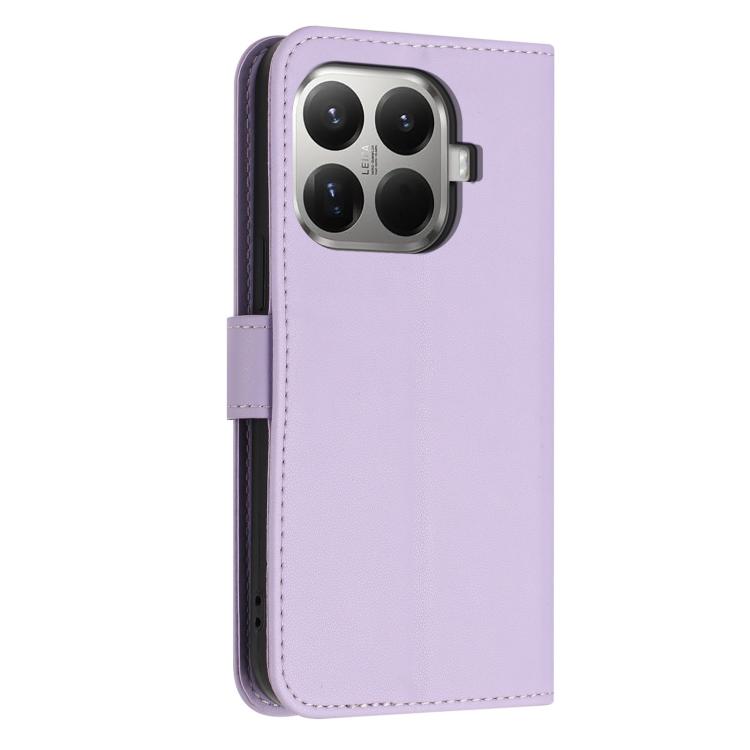 For Xiaomi 15T Pro 5G Glitter Butterfly Zipper Vegan Leather Phone Case with Wrist Strap