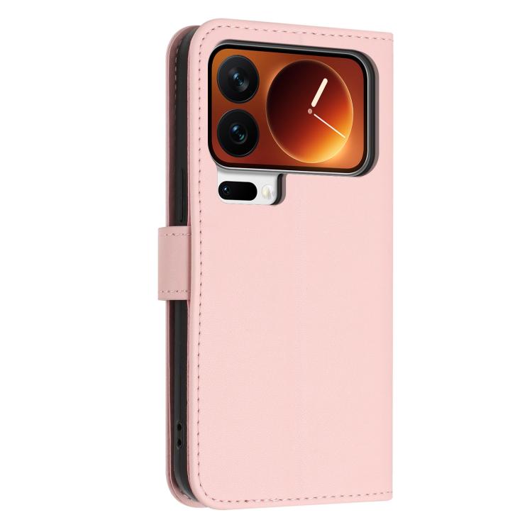 For Xiaomi 17 Pro Max Glitter Butterfly Zipper Vegan Leather Phone Case with Wrist Strap