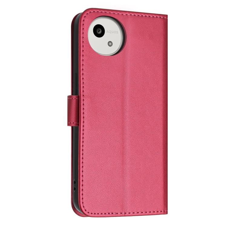 For Sharp Aquos wish5 Glitter Butterfly Zipper Vegan Leather Phone Case with Wrist Strap