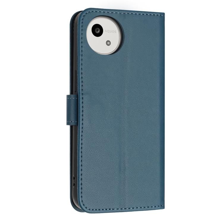 For Sharp Aquos wish5 Glitter Butterfly Zipper Vegan Leather Phone Case with Wrist Strap