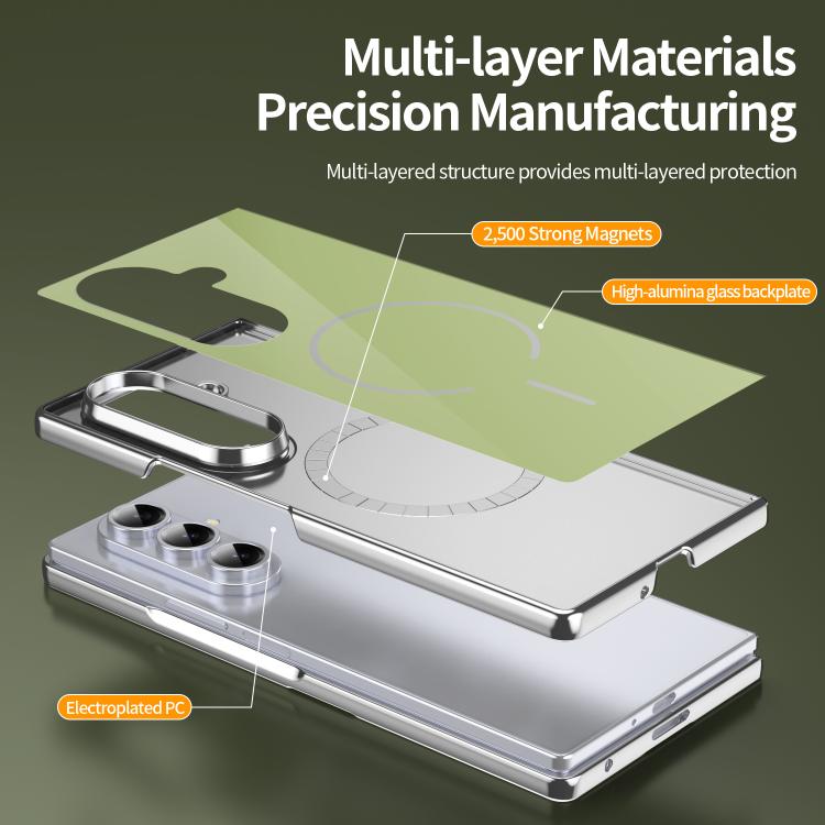 For Galaxy Z Fold4 Integrated Glass Scratch Resistant Magnetic Phone Case