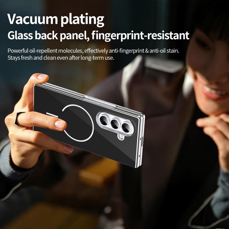 For Galaxy Z Fold4 Integrated Glass Scratch Resistant Magnetic Phone Case