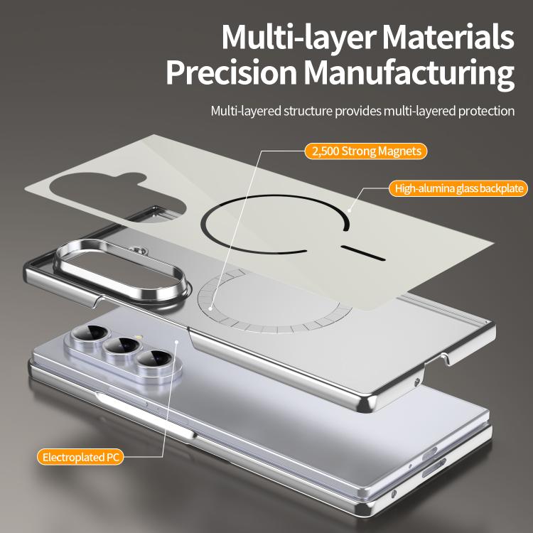 For Galaxy Z Fold4 Integrated Glass Scratch Resistant Magnetic Phone Case
