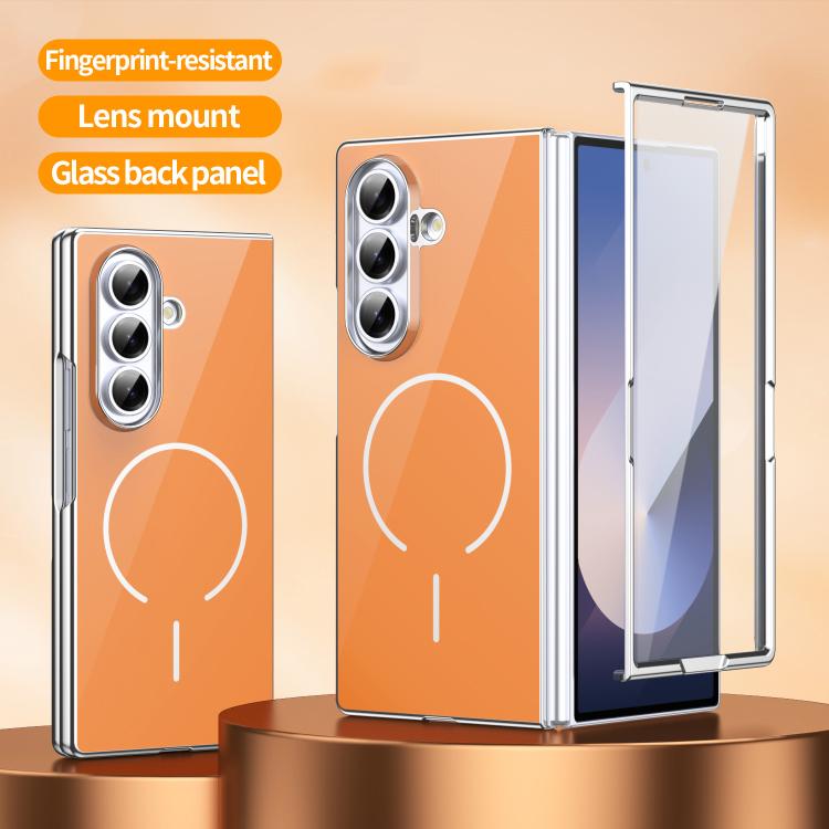 For Galaxy Z Fold5 Integrated Glass Scratch Resistant Magnetic Phone Case