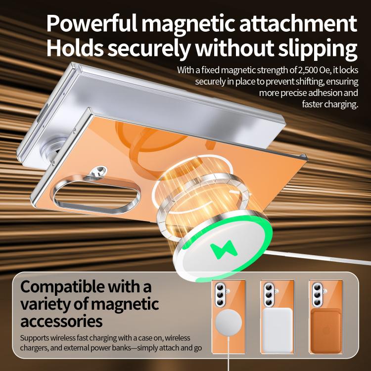 For Galaxy Z Fold5 Integrated Glass Scratch Resistant Magnetic Phone Case