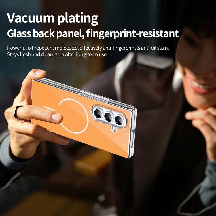 For Galaxy Z Fold5 Integrated Glass Scratch Resistant Magnetic Phone Case