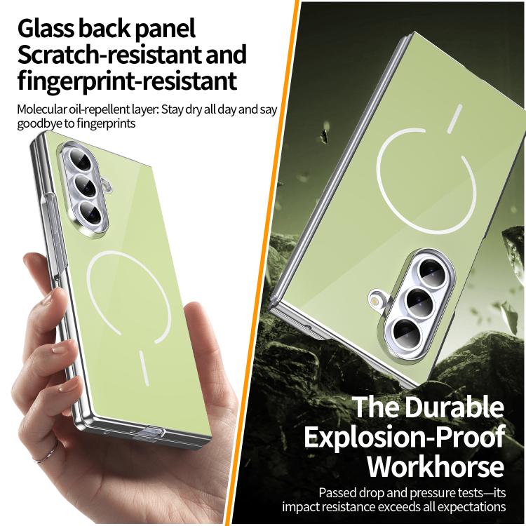 For Galaxy Z Fold5 Integrated Glass Scratch Resistant Magnetic Phone Case
