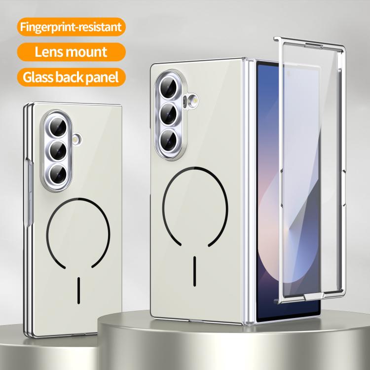 For Galaxy Z Fold5 Integrated Glass Scratch Resistant Magnetic Phone Case