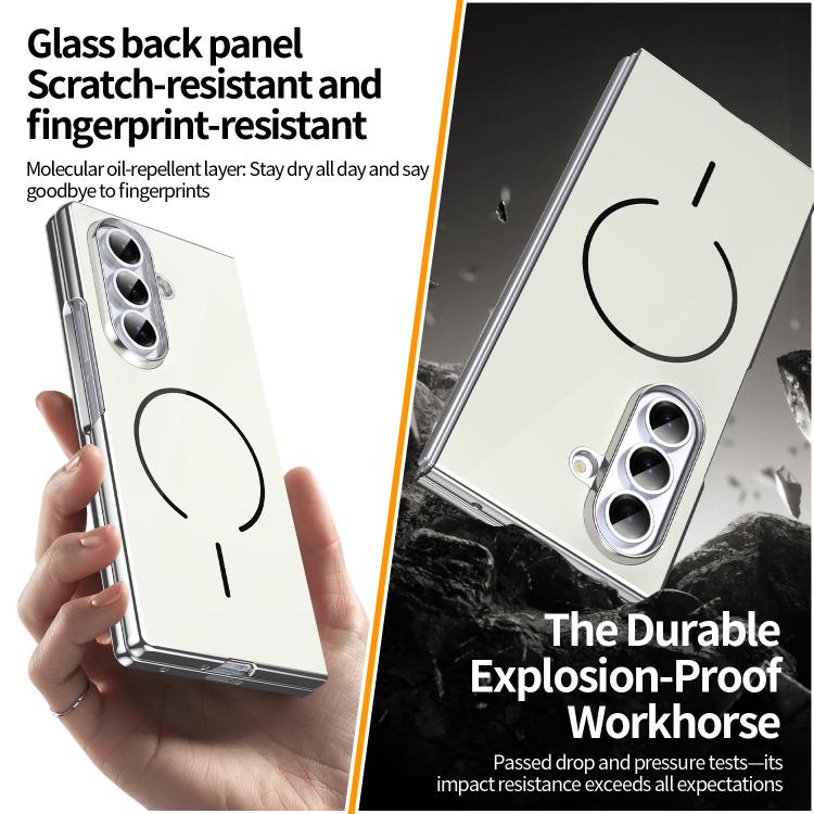 For Galaxy Z Fold6 Integrated Glass Scratch Resistant Magnetic Phone Case