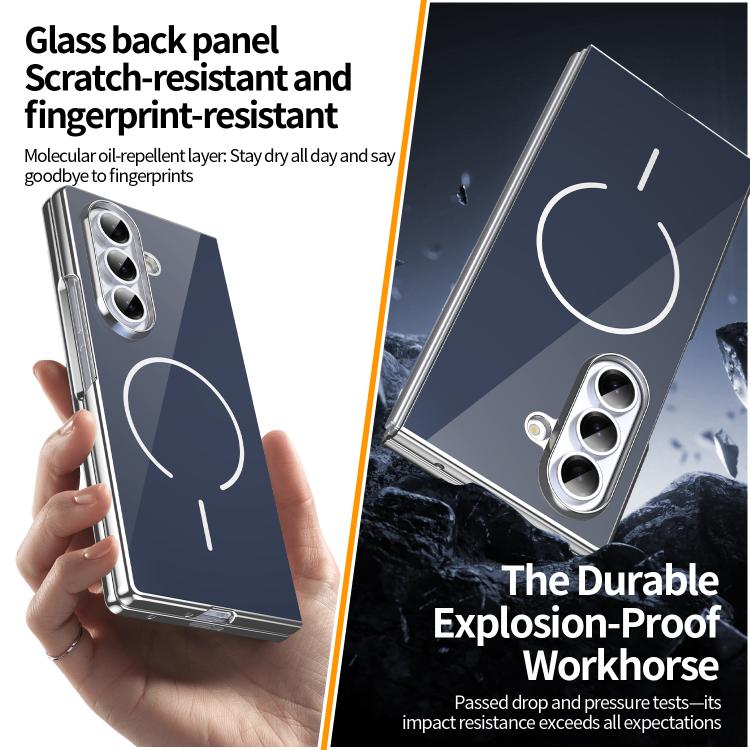 For Galaxy Z Fold7 5G Integrated Glass Scratch Resistant Magnetic Phone Case