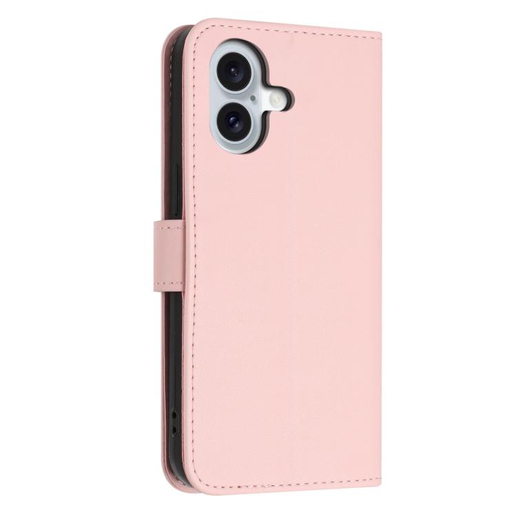 For iPhone 16 Plus Glitter Butterfly Zipper Vegan Leather Phone Case with Wrist Strap