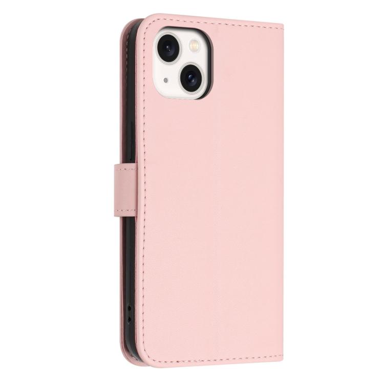 For iPhone 15 Plus / 14 Plus Glitter Butterfly Zipper Vegan Leather Phone Case with Wrist Strap