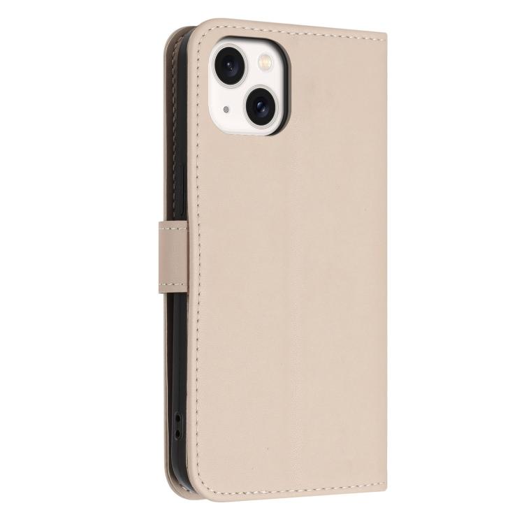 For iPhone 15 Plus / 14 Plus Glitter Butterfly Zipper Vegan Leather Phone Case with Wrist Strap