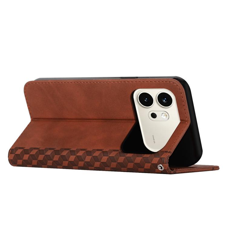 For Honor 600 / 600 Pro Global Diamond Splicing Skin Feel Magnetic Leather Phone Case