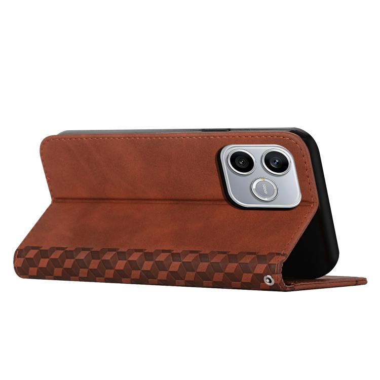 For Honor 600 Lite Global Diamond Splicing Skin Feel Magnetic Leather Phone Case