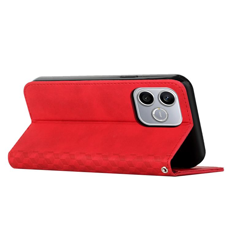 For Honor 600 Lite Global Diamond Splicing Skin Feel Magnetic Leather Phone Case