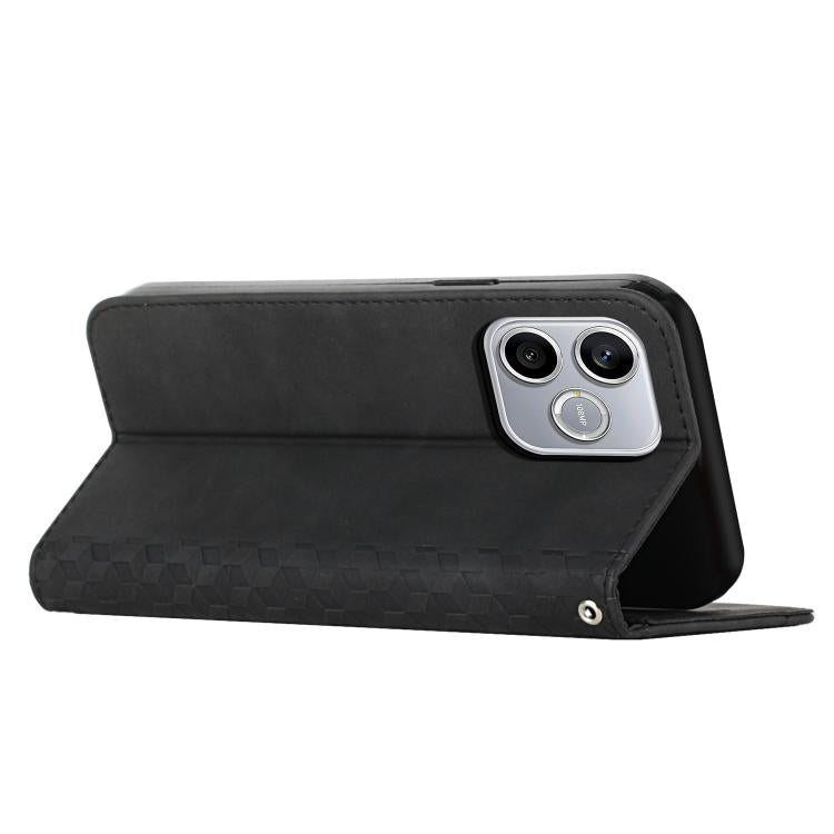 For Honor 600 Lite Global Diamond Splicing Skin Feel Magnetic Leather Phone Case
